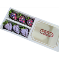 6pcs Black & Purple Sprinkles Chocolate Strawberries Gift Box